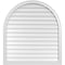 Ekena Millwork Round Top Surface Mount PVC Gable Vent w/ 2"W x 1-1/2"P Brickmould Frame, 38"W x 42"H GVPRT38X4202SN - alternate 1